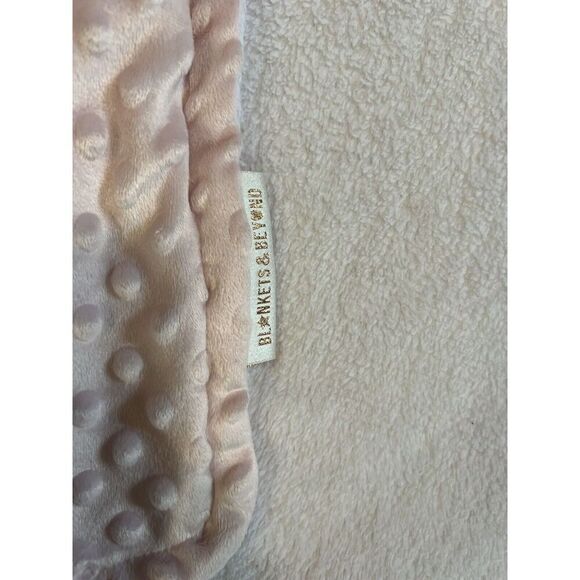 Blankets & Beyond Baby Blanket Elephants Gray Pink White Plush Soft Fleece - Picture 3 of 4